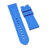 22mm, 24mm Nylon Grain Sky Blue FKM Rubber Watch Strap For Panerai