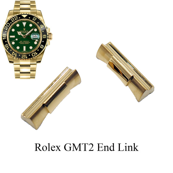 20mm Gold 904L Stainless Steel End Link For Rolex GMT 2