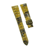 18mm - 23mm Yellow Lizard Leather Watch Strap