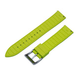 20mm, 22mm Mosaic Pattern Yellow FKM Rubber Watch Strap, Quick Release Spring Bars