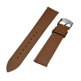 18mm, 20mm, 22mm Tawny Brown Calf Leather Strap, Quick Release Spring Bars