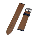 18mm, 20mm, 22mm Blue Calf Leather Strap, Quick Release Spring Bars