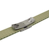 20mm, 22mm Curved End Khaki FKM Rubber CTS Watch Strap, Quick Release Spring Bars