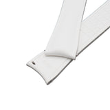 20mm, 22mm Curved End White FKM Rubber CTS Watch Strap, Quick Release Spring Bars