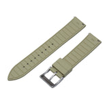 20mm, 22mm Mosaic Pattern Khaki FKM Rubber Watch Strap, Quick Release Spring Bars