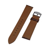 18mm, 20mm, 22mm Walnut Brown Calf Leather Strap, Quick Release Spring Bars