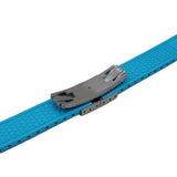 20mm, 22mm Curved End Sky Blue FKM Rubber CTS Watch Strap, Quick Release Spring Bars