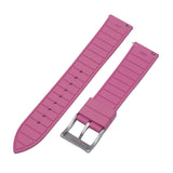 20mm, 22mm Mosaic Pattern Pink FKM Rubber Watch Strap, Quick Release Spring Bars