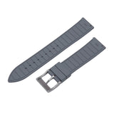 20mm, 22mm Mosaic Pattern Grey FKM Rubber Watch Strap, Quick Release Spring Bars