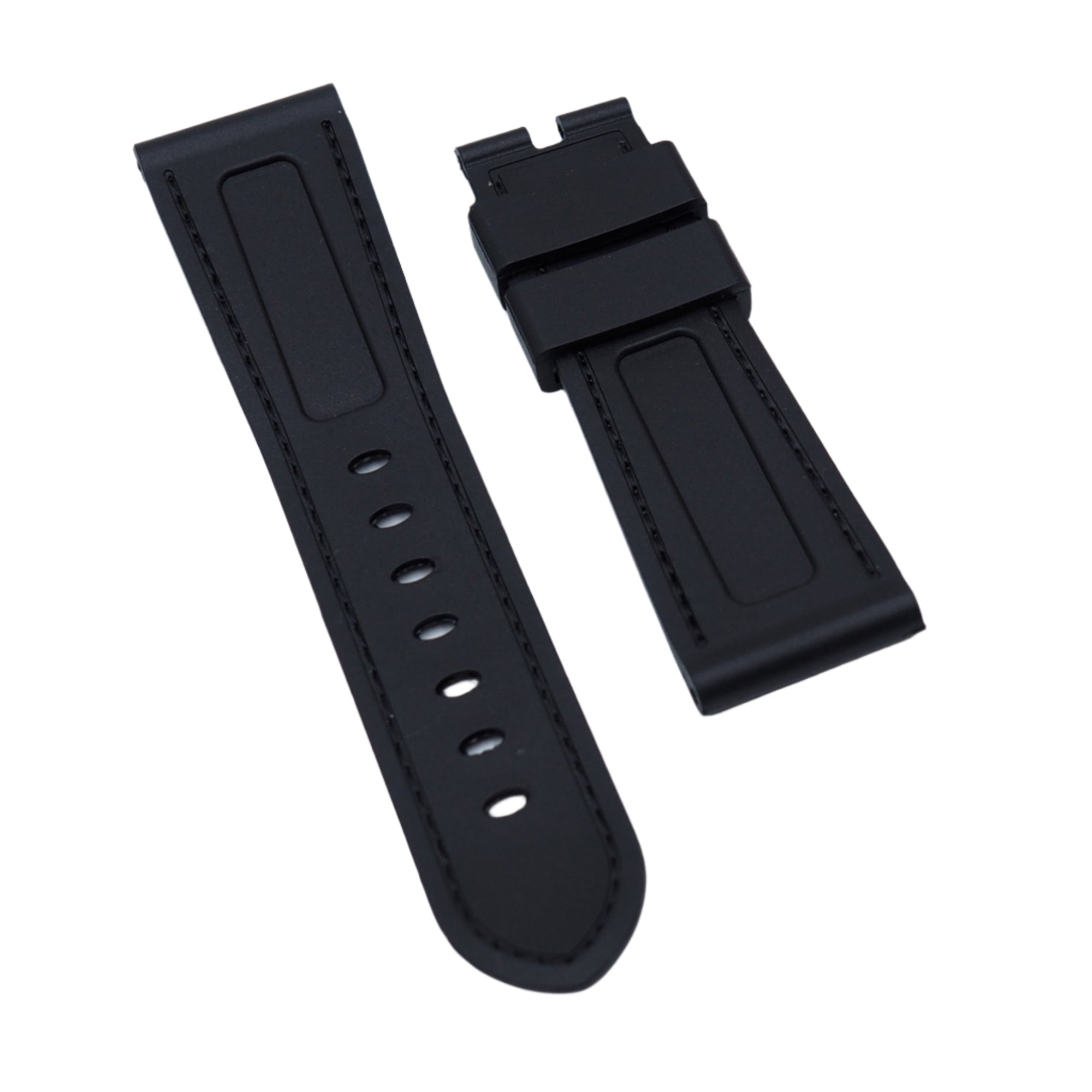 24mm, 26mm Hybrid Camouflage Brown Nylon Rubber Watch Strap For