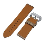 22mm, 24mm, 26mm Semi-Mat Bear Brown Alligator Leather Watch Strap For Panerai