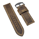 24mm, 26mm Peanut Brown Italy Calf Leather Watch Strap