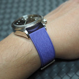 20mm, 22mm Mosaic Pattern Violet FKM Rubber Watch Strap, Quick Release Spring Bars