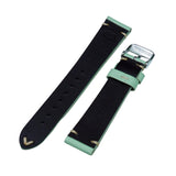 18mm, 19mm, 20mm Vintage Style Mint Green Goat Leather Watch Strap