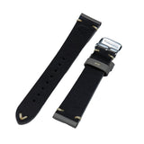 18mm, 19mm, 20mm Vintage Style Etoupe Gray Goat Leather Watch Strap