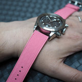 20mm, 22mm Mosaic Pattern Pink FKM Rubber Watch Strap, Quick Release Spring Bars