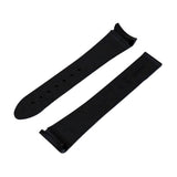 20mm Black Curved End FKM Rubber Watch Strap For Omega Speedmaster Moonwatch Professional