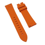 20mm, 22mm Bevel Edge Style Orange FKM Rubber Watch Strap, Quick Release Spring Bars