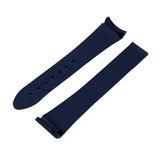 20mm Navy Blue Curved End FKM Rubber Watch Strap For Omega Speedmaster Moonwatch Professional