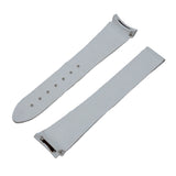 20mm White Curved End FKM Rubber Watch Strap For Omega Speedmaster Moonwatch Professional