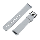 20mm Curved End White FKM Rubber Watch Strap For Omega Seamaster Diver 300