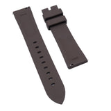 20mm, 22mm Bevel Edge Style Brown FKM Rubber Watch Strap, Quick Release Spring Bars