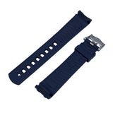 20mm Curved End Navy Blue FKM Rubber Watch Strap For Omega Seamaster Diver 300