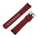 20mm Curved End Jam Red FKM Rubber Watch Strap For Omega Seamaster Diver 300