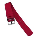 20mm, 21mm, 22mm Nato Style Red FKM Rubber Watch Strap For Tudor Pelagos FXD