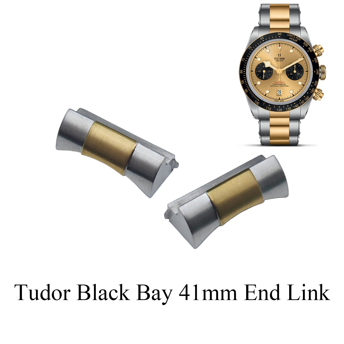 TUDOR BLACK BAY ステンレス　リベットブレス22mm 22mm Gold/Steel Stainless End Link For Tudor Black Bay 41mm