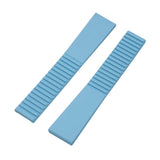 19mm Straight End Baby Blue FKM Rubber Watch Strap For Patek Philippe Aquanaut 5064 etc.