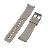 20mm, 21mm, 22mm Curved End Nylon Grain Beige FKM Rubber Watch Strap, Quick Release Spring Bars