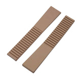 19mm Straight End Brown Beige FKM Rubber Watch Strap For Patek Philippe Aquanaut 5064 etc.