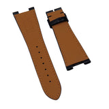 25mm Black Alligator Leather Watch Strap For Patek Philippe Nautilus