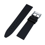21mm, 23mm Wheel Grain Black FKM Rubber Watch Strap For Chopard Mille Miglia