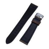 20mm Italy Carob Brown Calf Leather Slim Watch Strap