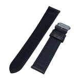 18mm, 20mm Dark Gray Calf Leather Watch Strap