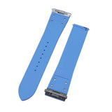 21mm Sky Blue FKM Rubber Watch Strap For Cartier Santos Model, Quick Release