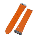 21mm Orange FKM Rubber Watch Strap For Cartier Santos Model, Quick Release