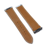 18mm, 21mm White Alligator Leather Watch Strap For Cartier Santos Model, Quick Release