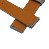 15.5mm, 17.5mm, 19mm Gray Alligator Leather Watch Strap For Cartier Santos Dumont, Quick Release