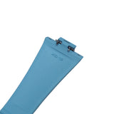 11mm, 12mm Fine Triangle Pattern Baby Blue FKM Rubber CTS Watch Strap For Tissot PRX, Quick Release Spring Bars