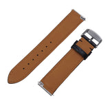 15.5mm, 17.5mm, 19mm Black Alligator Leather Watch Strap For Cartier Santos Dumont, Quick Release