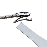 11mm, 12mm Fine Triangle Pattern White FKM Rubber CTS Watch Strap For Tissot PRX, Quick Release Spring Bars