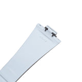 11mm, 12mm Fine Triangle Pattern White FKM Rubber CTS Watch Strap For Tissot PRX, Quick Release Spring Bars