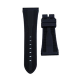 30mm Black FKM Rubber Watch Strap For Bulgari Octo