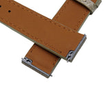 15.5mm, 17.5mm, 19mm Khaki Alligator Leather Watch Strap For Cartier Santos Dumont, Quick Release