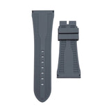 30mm Gray FKM Rubber Watch Strap For Bulgari Octo