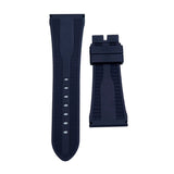30mm Navy Blue FKM Rubber Watch Strap For Bulgari Octo