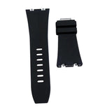 30mm Black FKM Rubber Watch Strap For Audemars Piguet Royal Oak Offshore 43mm, Quick Release